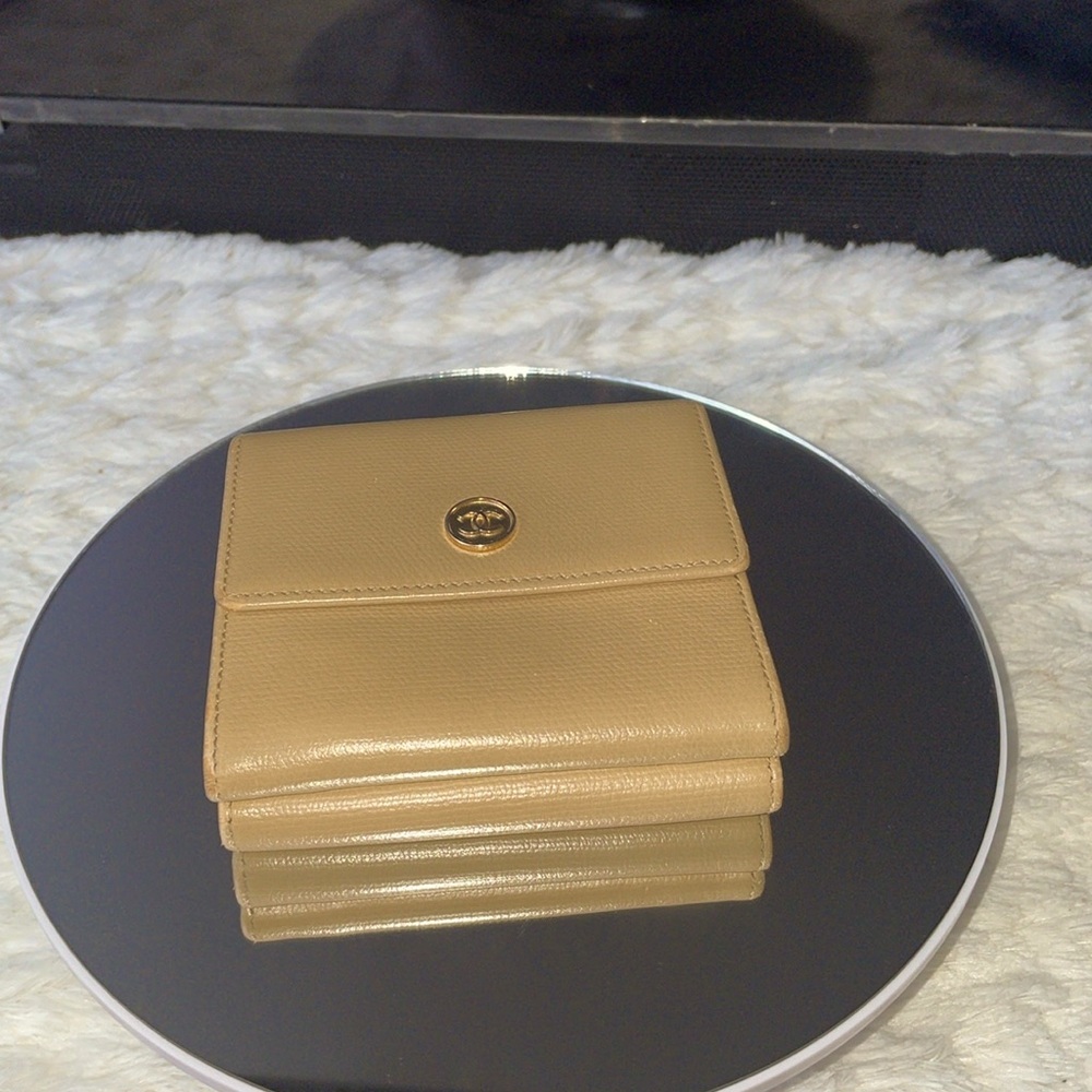 CHANEL Sevruga Compact Wallet Leather